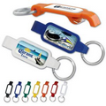 Stingray Bottle Opener Key Tag w/ VibraColor Dome (3 3/8"x7/8"x1/2")